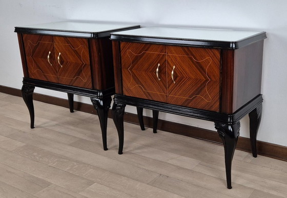 Image 1 of Art Deco bedside tables "Vanity" from the land of the sun (Castrocaro Terme)