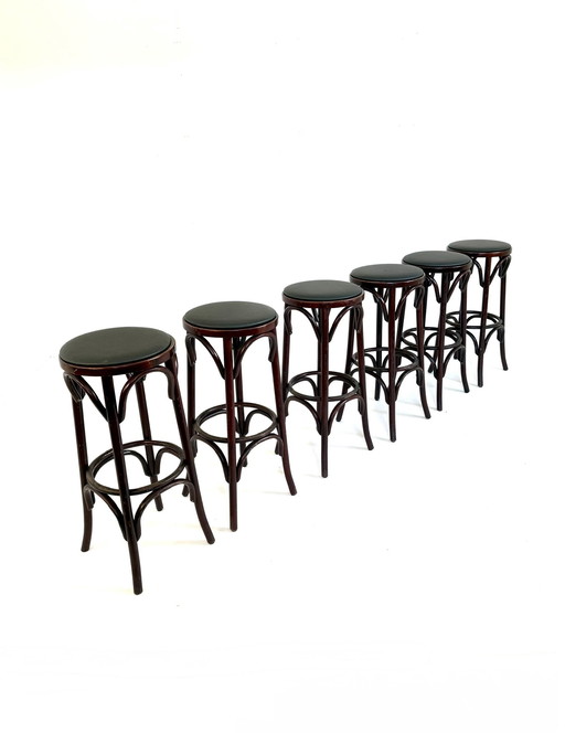 6x vintage bentwood barkruk ‘90