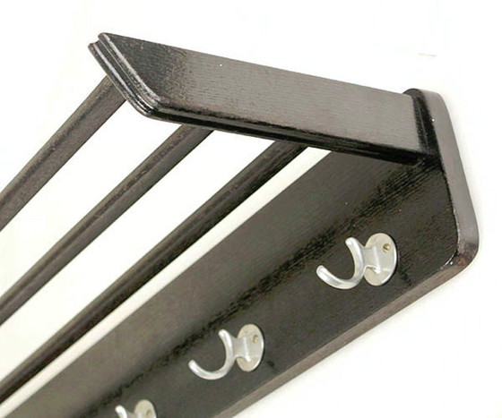 Image 1 of Vintage Wall Coat Rack and Mirror Set