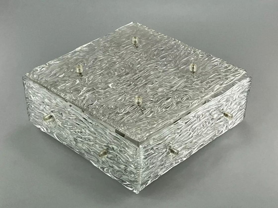 Image 1 of Lámpara de techo de los años 60 Plafoniere Kalmar Franken Ice Glass Design