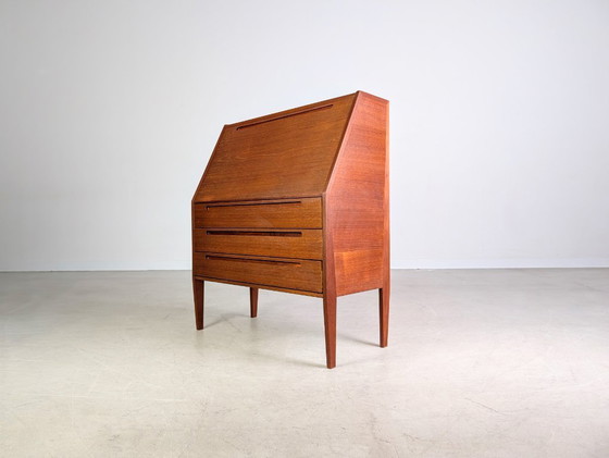 Image 1 of Secrétaire original Nils Jonsson HJN Mobler Midcentury en teck danois