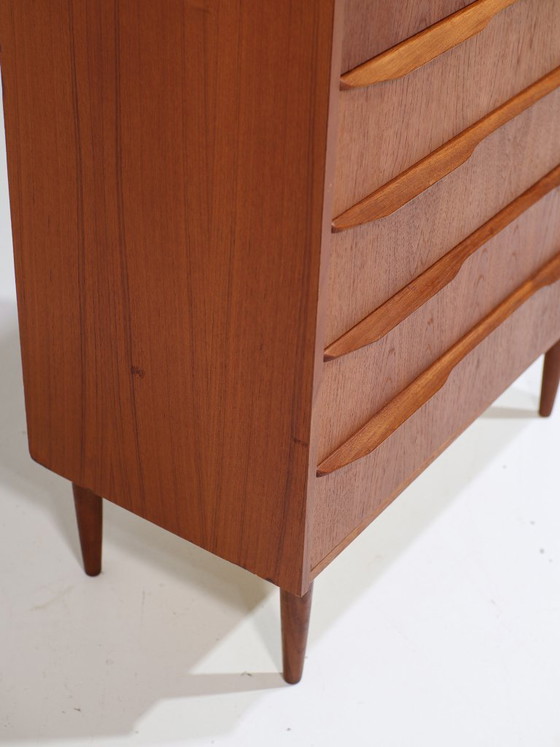 Image 1 of Commode haute en teck, style danois vintage des années 1960