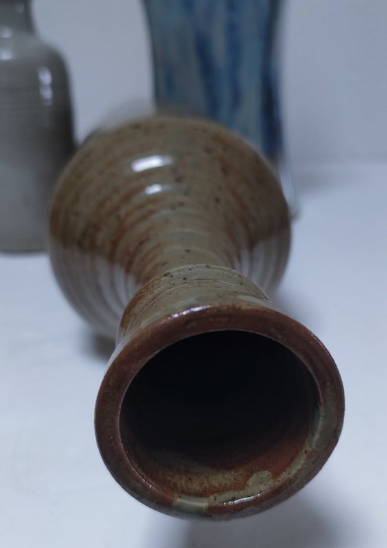 Image 1 of tre vasi vintage in ceramica a forma di bocciolo