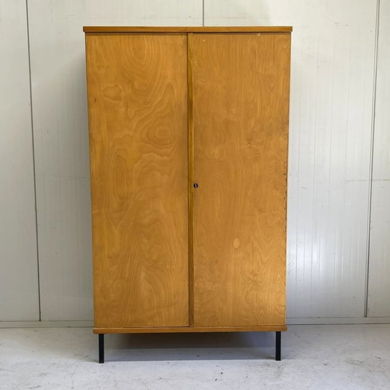 Image 1 of 2-door vintage 1950s/60s wardrobe kids' room sleek model