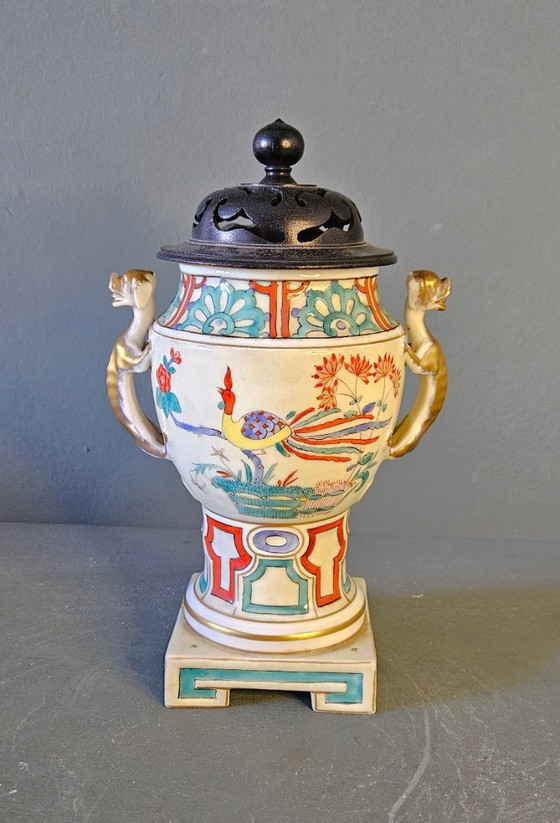 Image 1 of Incienso estilo Kakiemon con tapa de madera