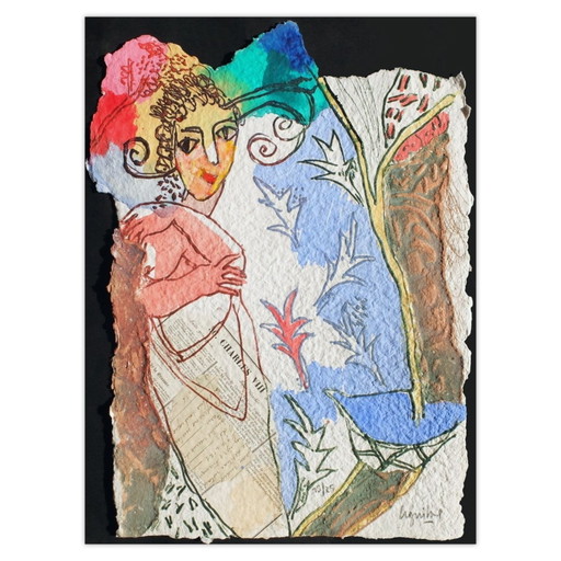 Henri Guibal Gravure Au Carborundum Signée La Vie De B. V 2002 – lithos zeefdrukken, Paper
