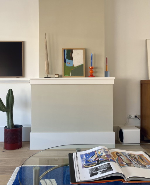 Peinture abstraite 30 x 40 cm avec cadre