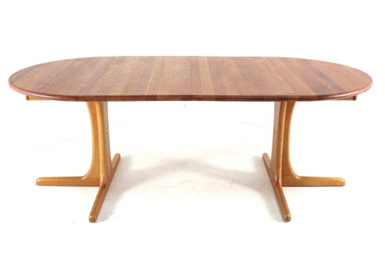 Vintage Round 2x Extendable Dining Table Danish – Wood (photo 14 of 18)