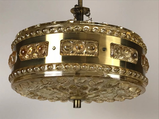 Image 1 of 60s 70s hanglamp bollamp bubble messing glas space age design