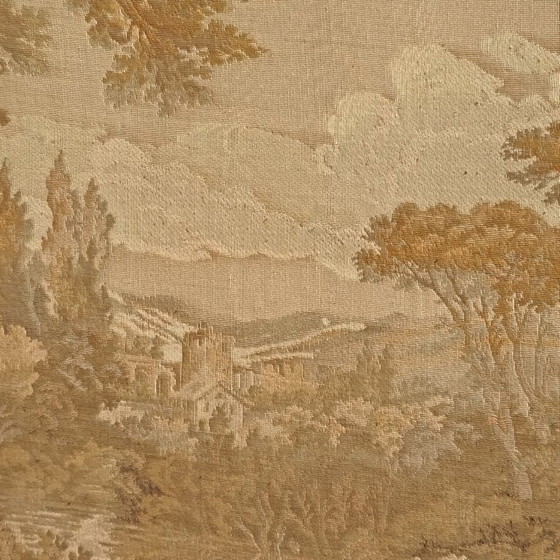 Image 1 of Large French Tapestry (Gobelin) -1950s-Traditional Spring Scene - Rococo Style