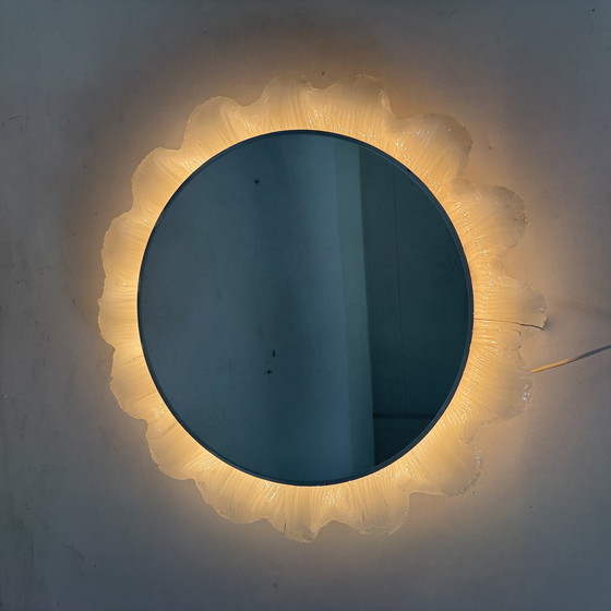 Image 1 of Vintage Lucite wall mirror with backlight , 1970’s , Germany