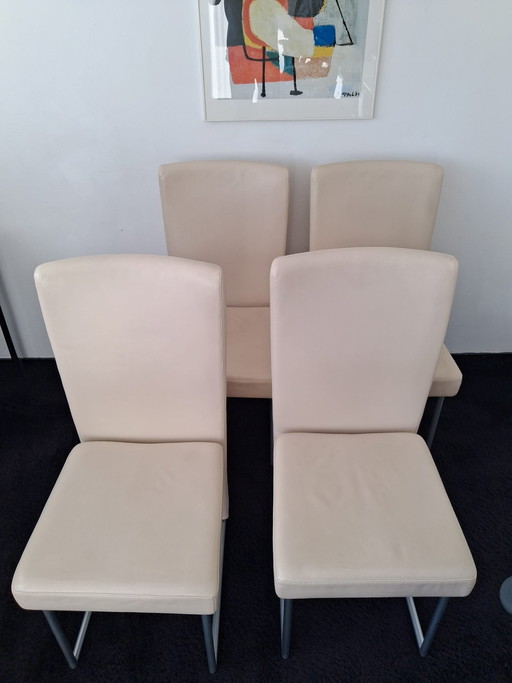 4x Rolf Benz eetkamerstoelen 