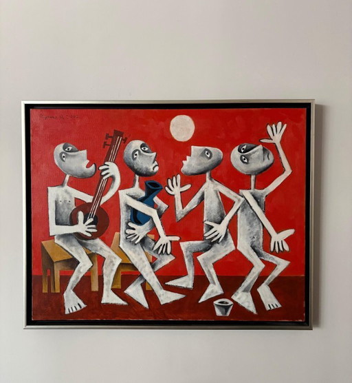 Schilderij ingelijst in mooie baklijst van Oleg Chernykh