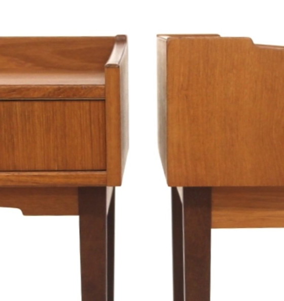 Image 1 of Set de 2 tables de chevets scandinave en teck, Suède, 1960