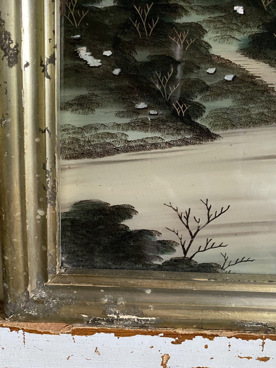 Pittura su vetro rovesciato fine XIX secolo – Dipinti e disegni (photo 7 of 15)