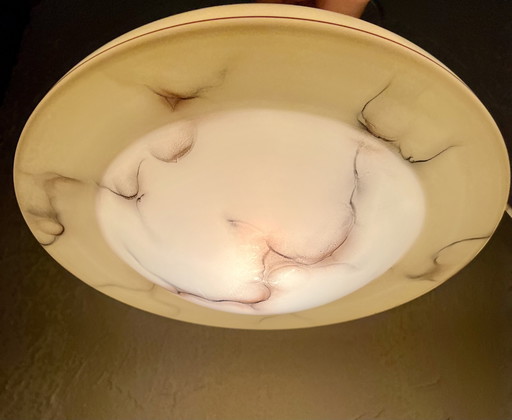 Art Déco Deckenlampe mit Rauchdekor (ca. 1930er-Jahre)