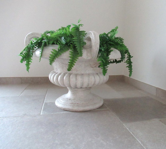 Image 1 of Paolo Marioni decorative pot / table with ferns