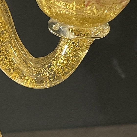 Murano Candleholder in Golden Glitter Glass by Ercole Barovier & Toso, 1950s – Candle holders (photo 8 of 17)