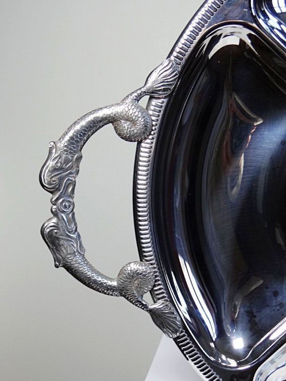 Image 1 of Large Jean Couzon hors d'oeuvre tray in 18/10 stainless steel, 5 compartments