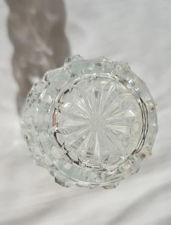 Pavel Pánek - Brutalism - small pressed glass vase - Libochovice glassworks / Sklo Union 70s (photo 7 of 11)