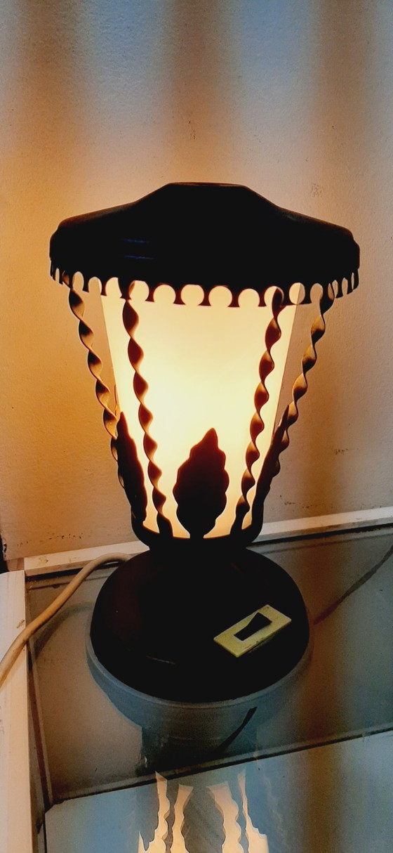 Image 1 of Vintage Wrought Iron Electric Lamp