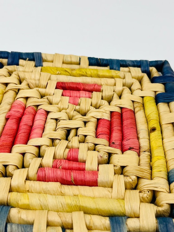 Image 1 of Pair of vintage braided fiber trivets