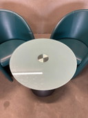 Poltrona Frau Intervista Set (2 pièces + Table) – Vignelli Design – Cuir Pétrole