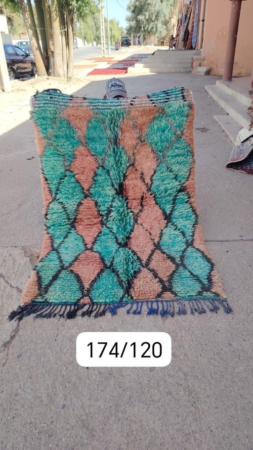 Handgeknoopt Berber kleed wol 174x120cm