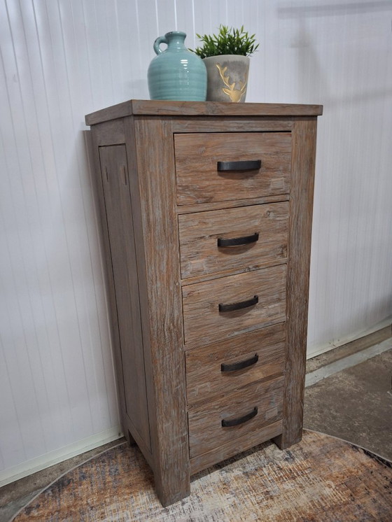 Image 1 of Cómoda de teca maciza, nueva