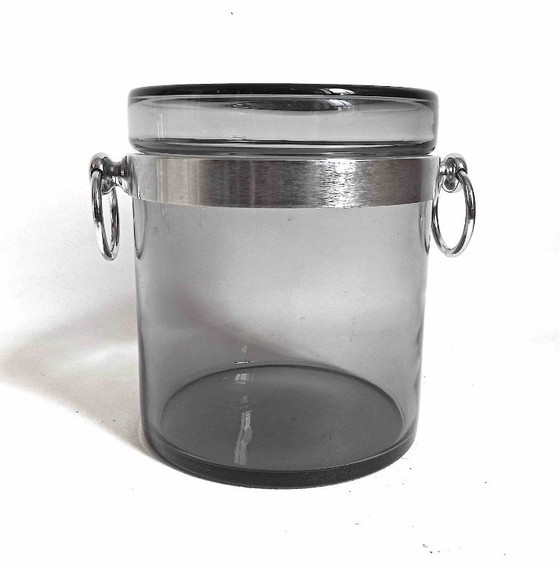 Secchiello per il ghiaccio, anni '70, diametro 22 cm – Accessori da tavola, Glass, Metal (photo 6 of 12)