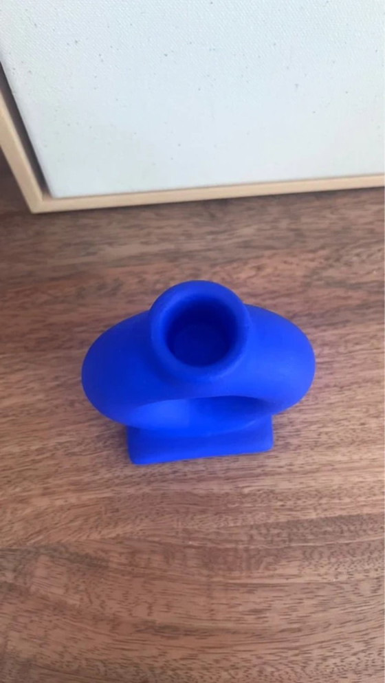 decoratie object donut kandelaar majorelle blauw, Kandelaars en kaarsen, Keramiek, Modern (foto 2 van 5)