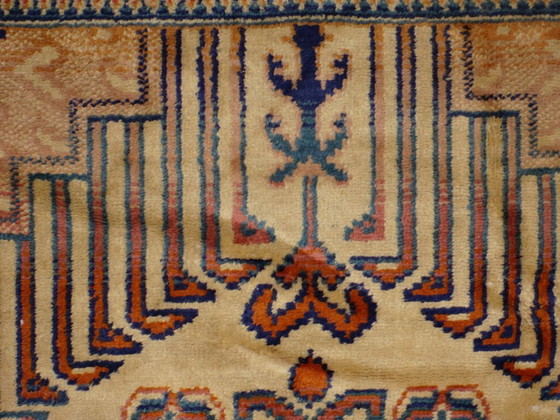 Image 1 of Kazak rug 180x150 cm vintage handmade oriental patterns ochre and burgundy