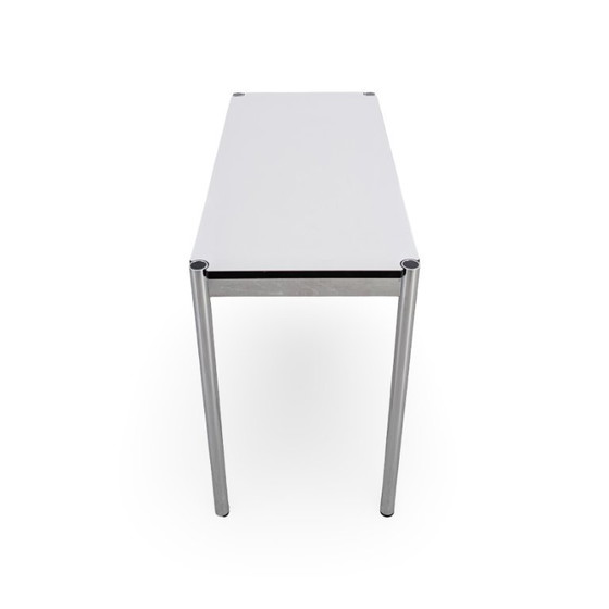 Image 1 of USM Haller side table, white vintage design, dining table, kitchen table