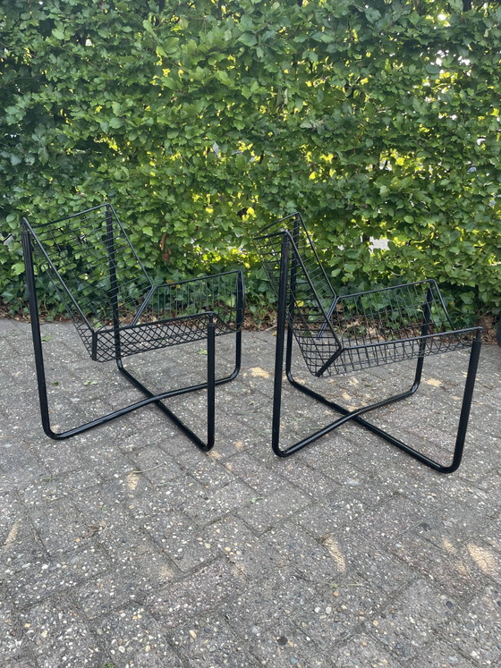 Vintage wire steel armchairs, Niels Gammelgaard 1980s – Metal (photo 4 of 9)