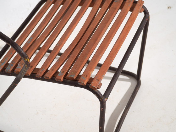 Antiker Outdoor-Stuhl mit Armlehnen (ca. 1920) – Gartenstühle, Wood, Iron (photo 19 of 30)