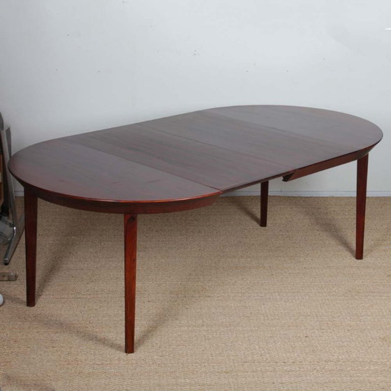 Image 1 of Table ronde extensible par Ole Hald pour Gudme Møbelfabrik, 1960