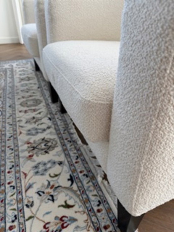 Image 1 of Luxury 3-seater sofa + 2 ecru boucle armchairs | extendable seats