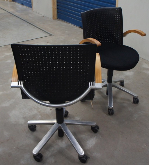 2 Wilkhahn Bureaustoelen – polished steel, Wood (photo 2 of 5)
