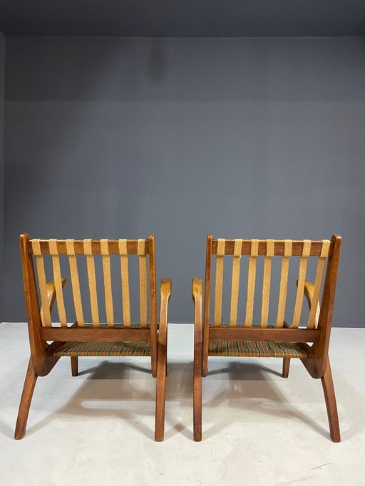 Pair of Vintage Lounge Chairs by Krásná Jizba, Czechoslovakia, 1940s