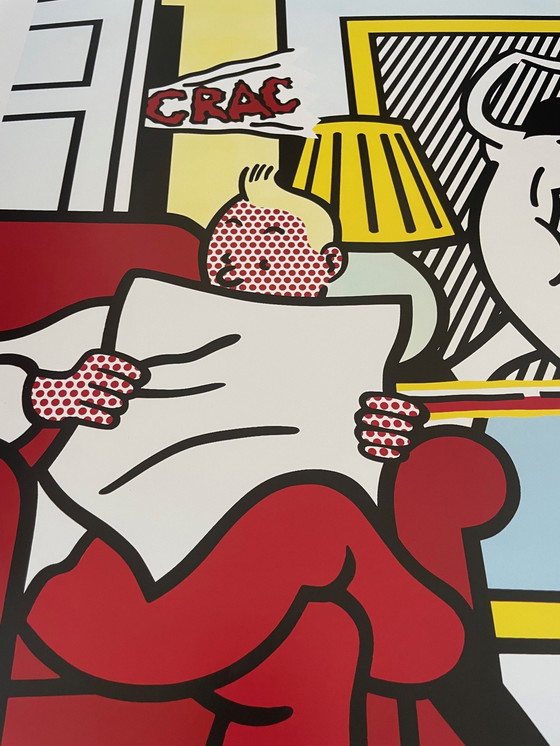 Image 1 of Roy Lichtenstein (1923-1997), Tintin Reading, 1993, Copyright Roy Lichtenstein &amp; Sabam Brussels 1995, Stampato in Belgio