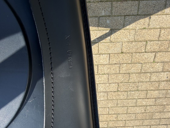 Image 1 of 2x Cassina Cab 413 Mario Bellini met armleuningn in zwart Tuig leder