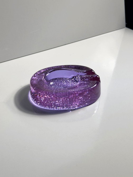 Image 1 of Vintage Glas Aschenbecher 70er Italien Palo Santo Schale Murano Alexandrit Mid Century 70er 1970 Neodym Zelezny Brod ZBS Flieder