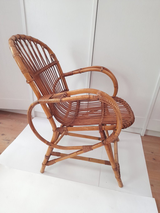 Vintage-Sessel aus Rattan