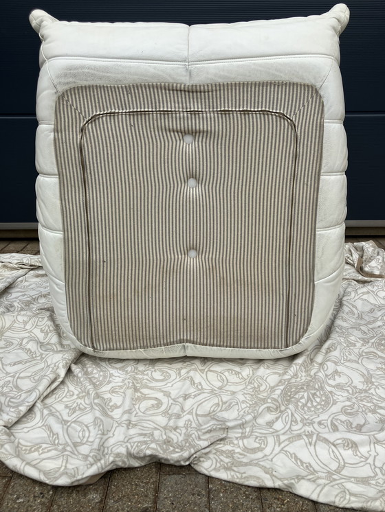 Image 1 of 100% autentico Ligne Roset Togo 1 posto, pelle bianco sporco '87