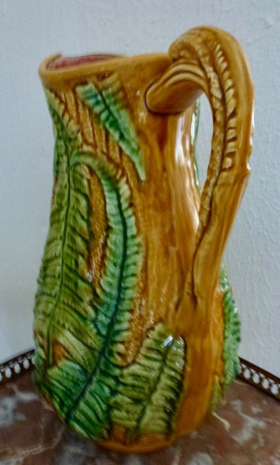 Antiker Majolika-Varenkan – Schramberg / Villeroy & Boch (ca. 1890). – Tischdekoration, Ceramic (photo 3 of 8)