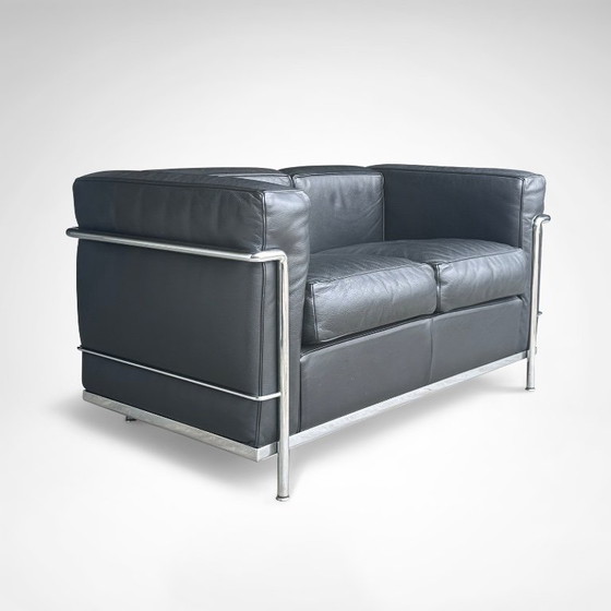 Image 1 of LC2 2-Sitzer-Sofa von Le Corbusier et al. für Cassina, 1990er Jahre