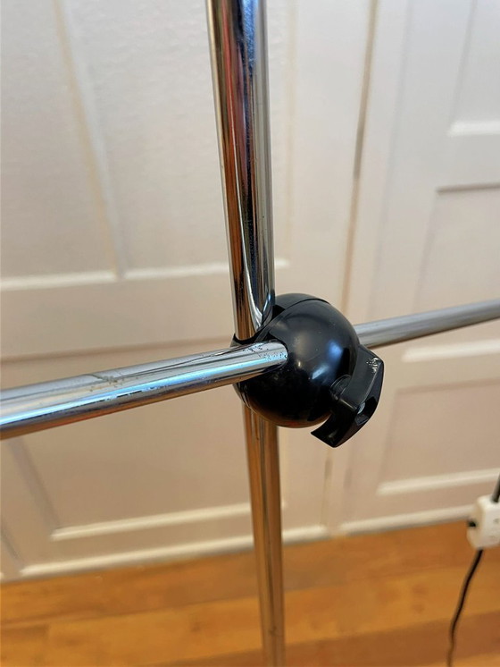 Image 1 of Lampadaire canne à pêche vintage en orange/chrome – Gura Leuchten