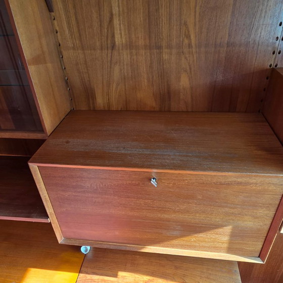 Poul Cadovius Cado Wall System, Teak Veneer, Vintage Danish Design, Wall cabinet, Wood, Brown (photo 31 of 33)