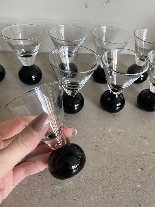 10x art deco shotglazen borrelglazen
