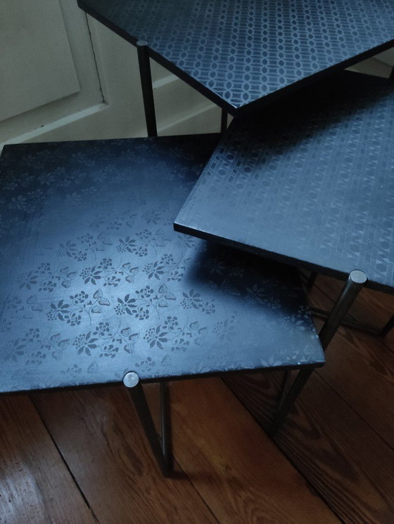 Image 1 of Capo d'opera Mini Set de table d'appoint, Lava-Tattoo, Alessio Bassan 2015, noir